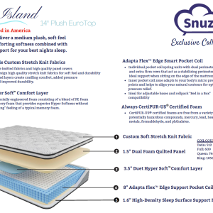 Snuz, 14 Inch Blue Island Pillow Top Mattress